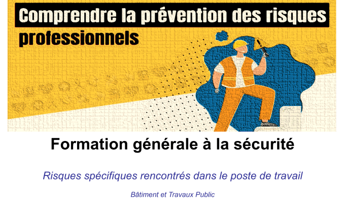 Formation générale à la sécurité adaptée aux risques évalués dans le DUER
