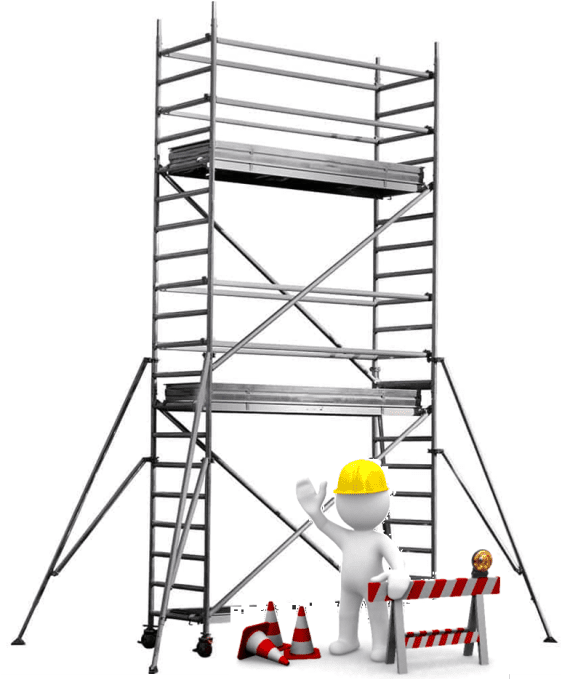 Utilisateur d'échafaudage roulant